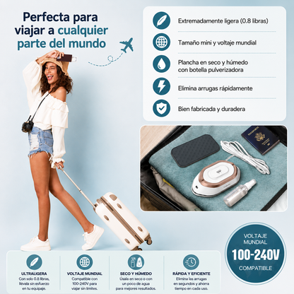 Mini Plancha Portable - Viaja ligero. Viste impecable.