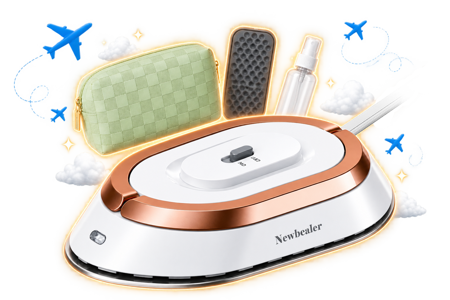 Mini Plancha Portable - Viaja ligero. Viste impecable.